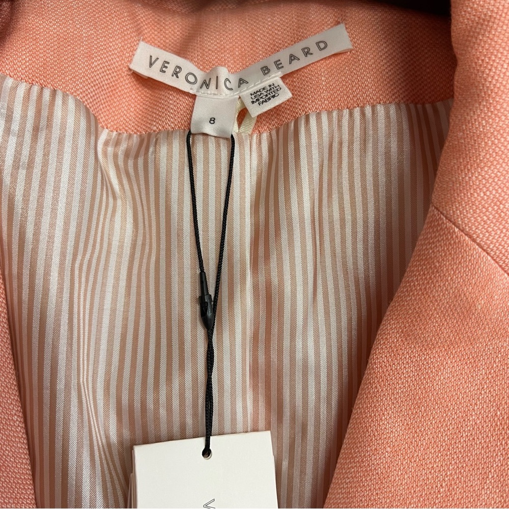 Veronica Beard Gaya Dickey Jacket in Coral Pink - Picture 5 of 8